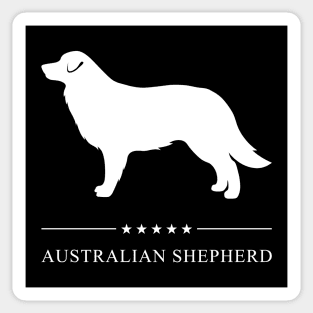 Australian Shepherd Dog White Silhouette Sticker